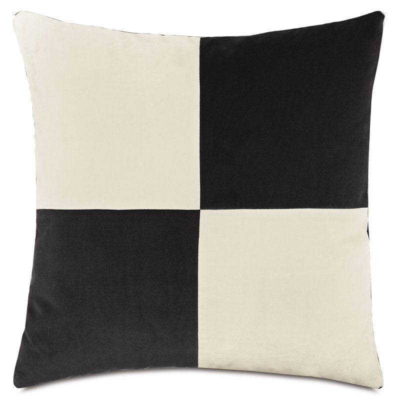 Coussin Uma, Square 20", Gris anthracite / ivoire