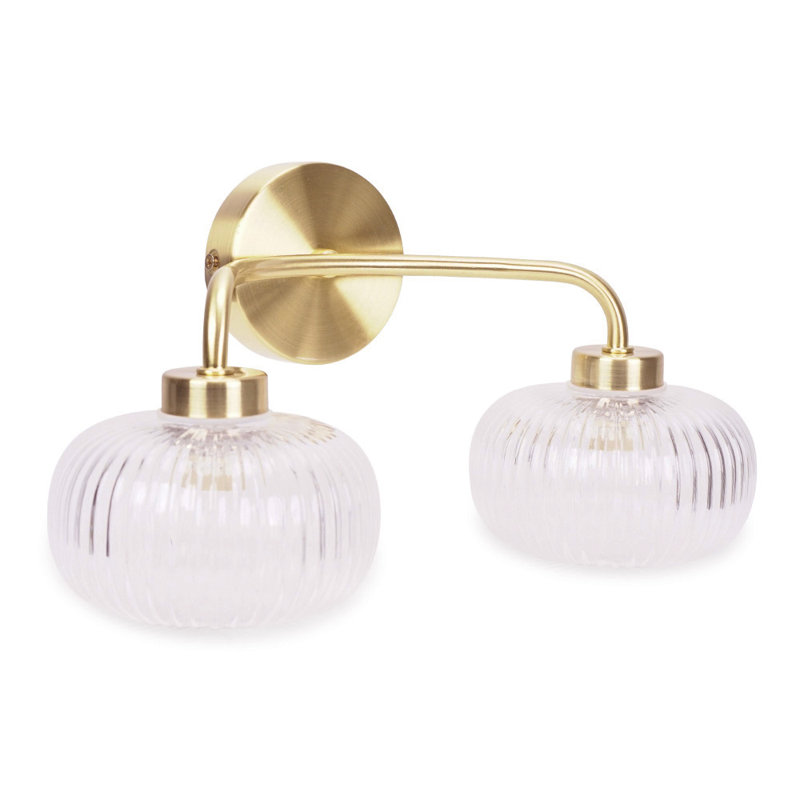 Rawdha Glass Armed Sconce, Chrome, Yes