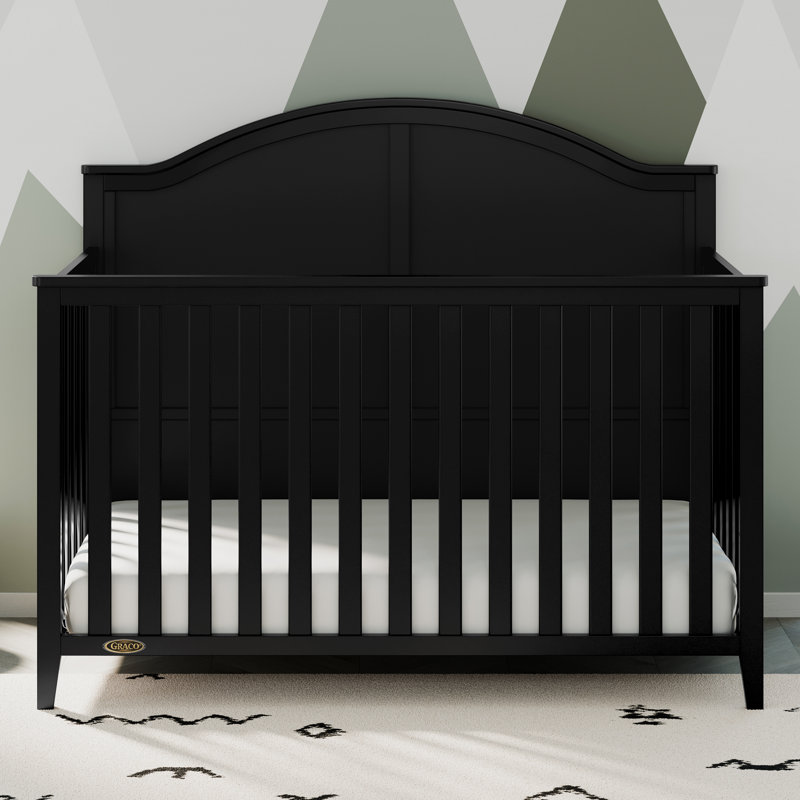 Lit de bébé convertible 5-en-1 Graco Wilfred, Noir, noir, noir, noir, Lit à barreaux