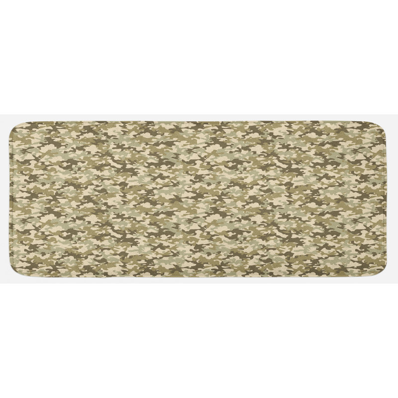 Tapis de cuisine vert olive kaki
