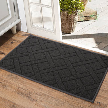 Chrider Door Mat, 24x36 Indoor Outdoor Floor Mat, Non-Slip Absorbent Front  Back Doormat Entryway Rugs, Low Profile Resist Dirt Door Mats for Home,  Entrance, Garage, Patio(24x36, Black-Geometric) 