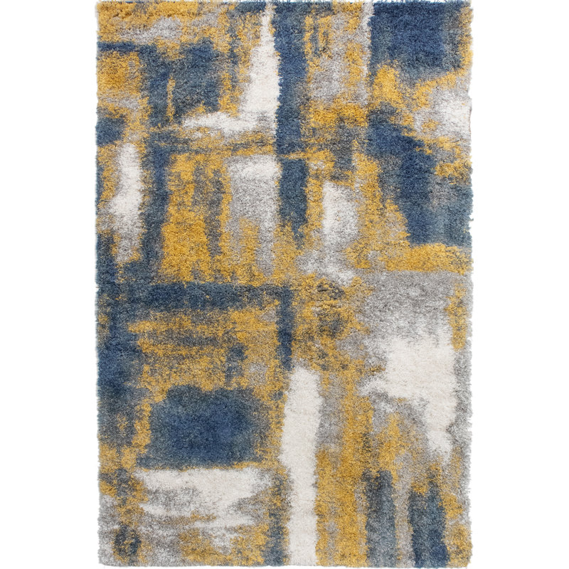 Alban Performance Abstract Indoor Rug, Rectangle 4'3" x 6'