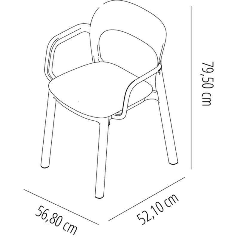 Ona - Armchair - White - Dark Grey - Set Of 4