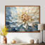 Blanc et bleu fleur de dahlia minimalisme - art mural dahlia-1744996744-1798844979