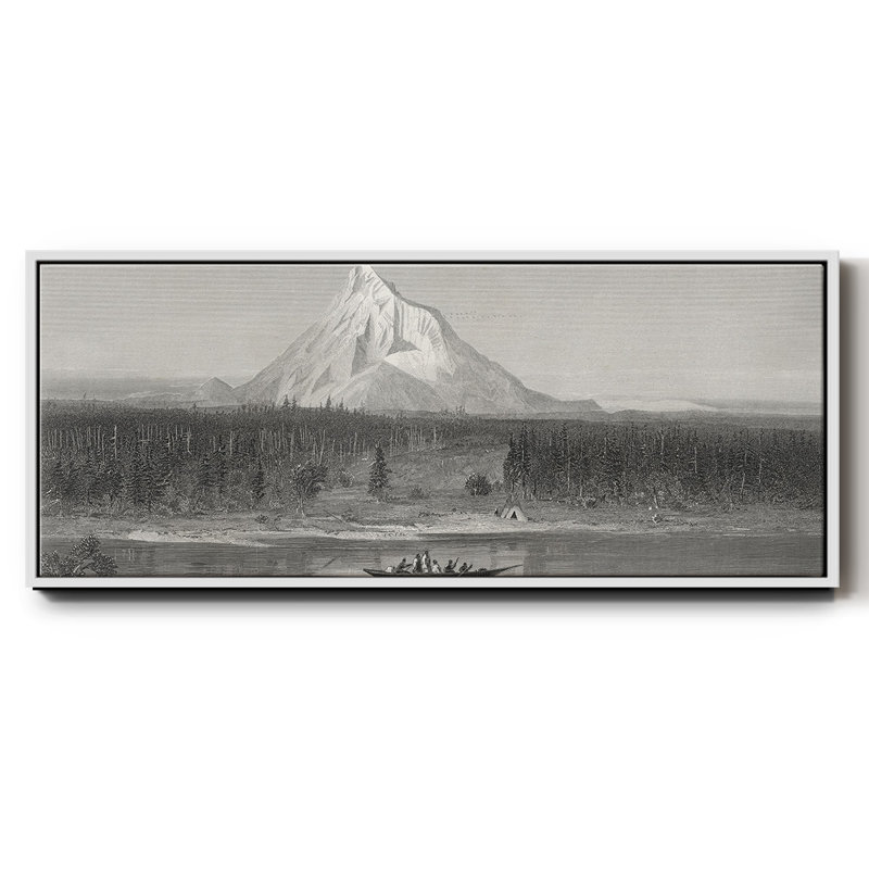 «Mount Hood from the Columbia», toile encadrée, H 20 po x l 50 po