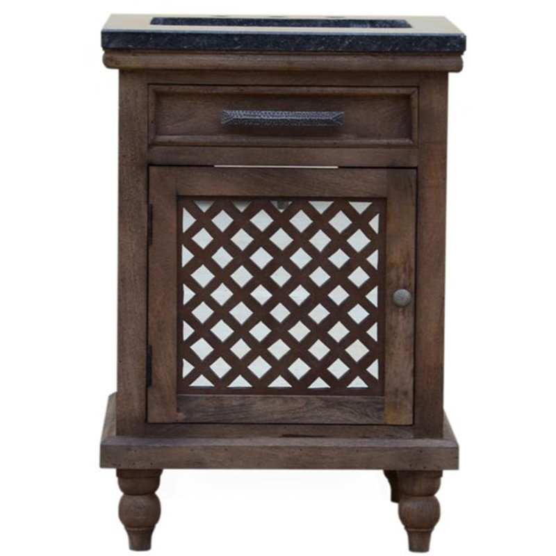 Ensemble de meuble-lavabo simple 23 po Eugune, Brun