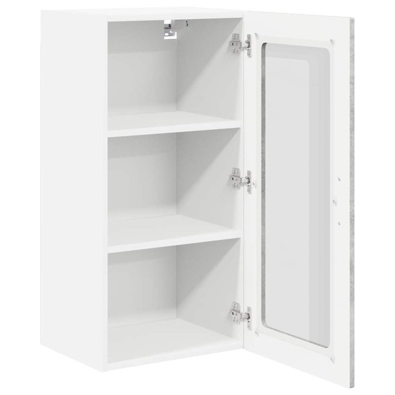 Vidaxl Kitchen Wall Cabinet With Door 2 Pcs Sonoma Oak 40 X 31 X 80 Cm, Concrete Grey