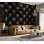 Murale pelez et collez - Cuir noir avec diamants-1563921410