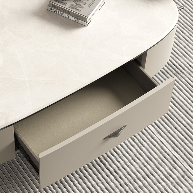 Simple storage microcrystalline stone coffee table