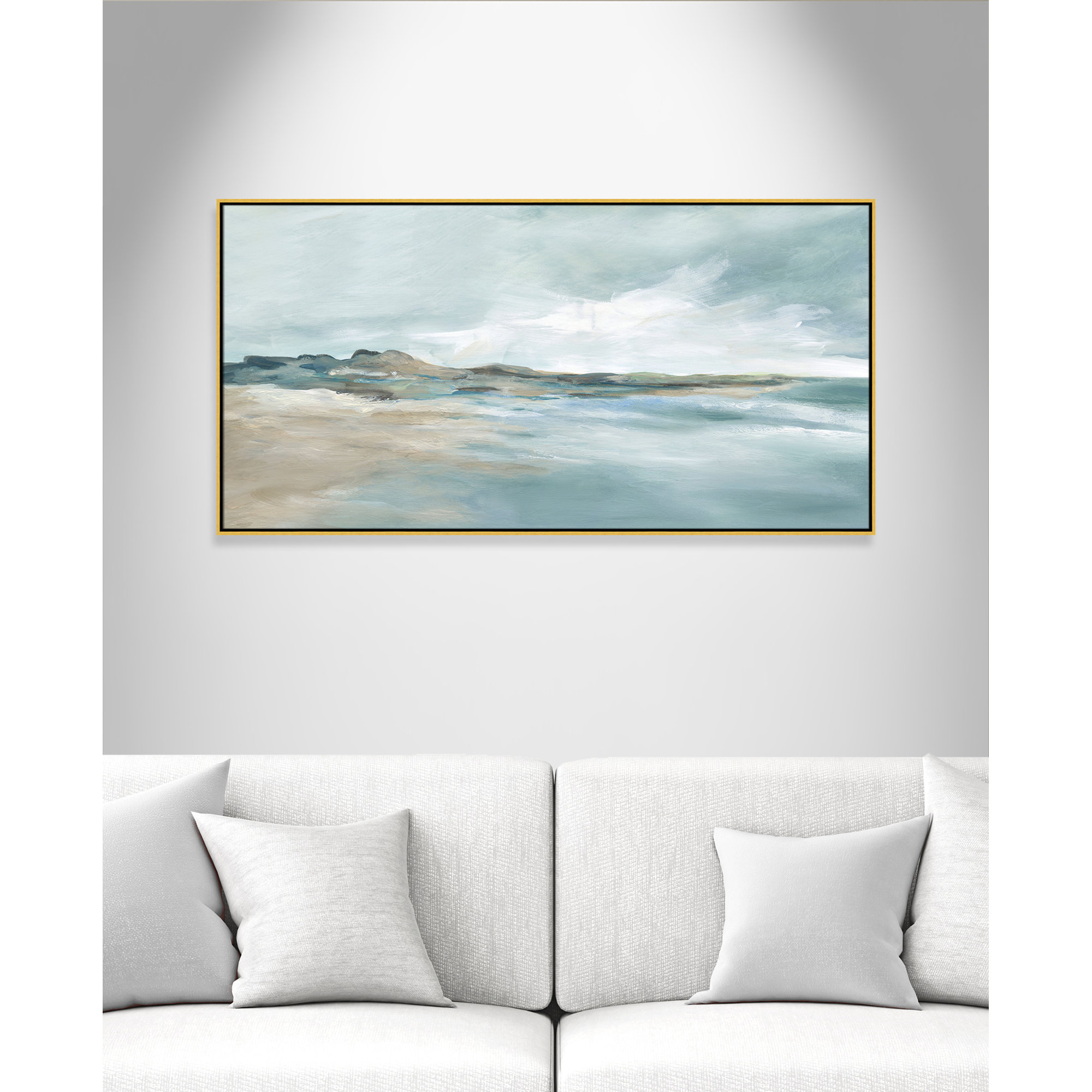 Sandpoint Print by Carol Robinson, 31.5" H x 61.5" W, Gold