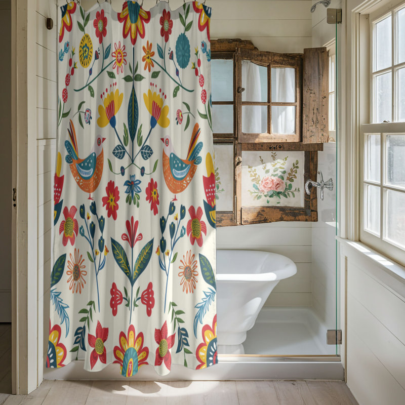 Rideau de douche Country Bloom - Premium, H 74 po x l 71 po