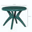 Table de patio ronde en plastique avec trou pour parasol, table de bistro d'extérieur, pour bar, jardin, cour, bord de piscine, cour