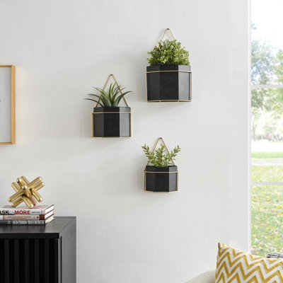 Myla 3-Piece Metal Wall Planter Set