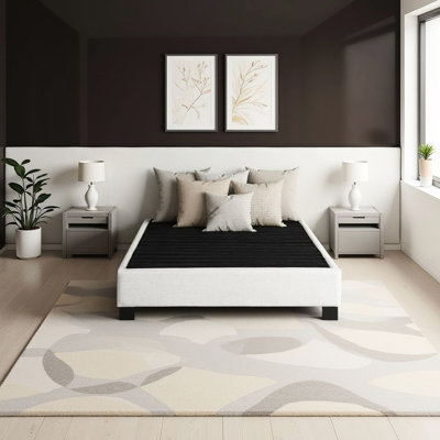 Oatmeal Modern Queen Bed