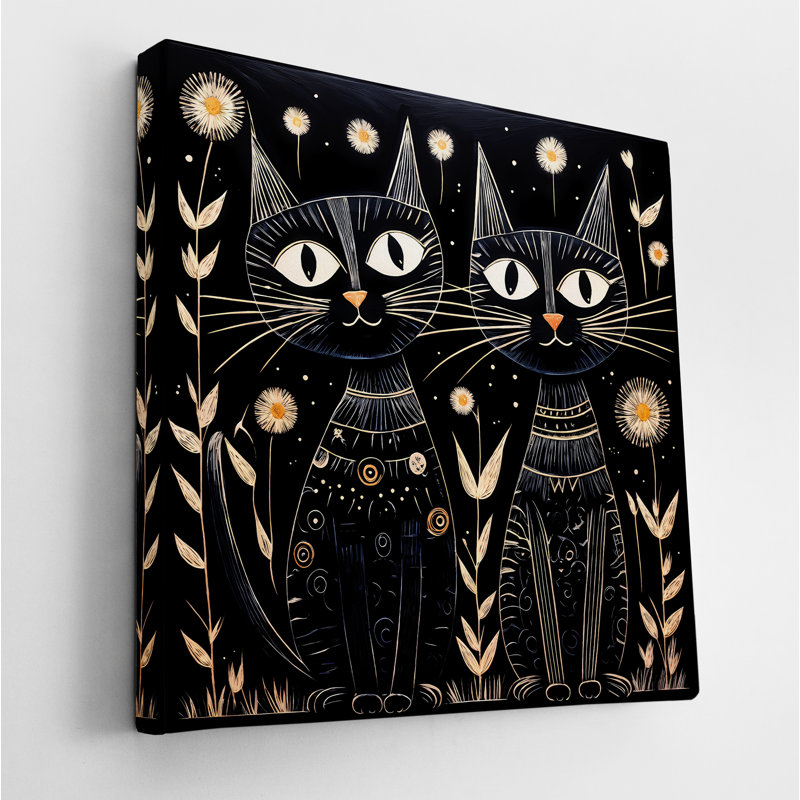 Nuit de chat, H 24 po x l 24 po