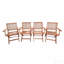 Ensemble de salle à manger pliable pour patio, 4 chaises pliantes, intérieur et extérieur universel, teck