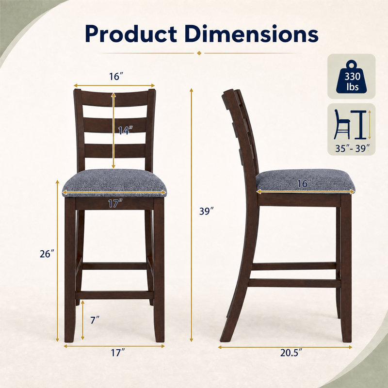 Tabouret de comptoir de 25,5 po Japon, 2