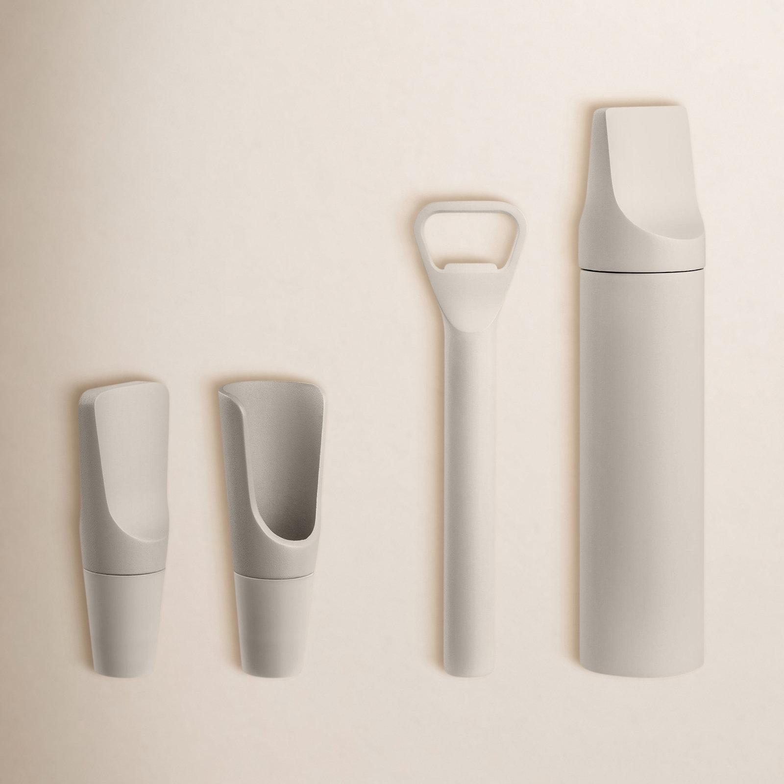 ILO 4-Piece Wine Accessory Set, Beige