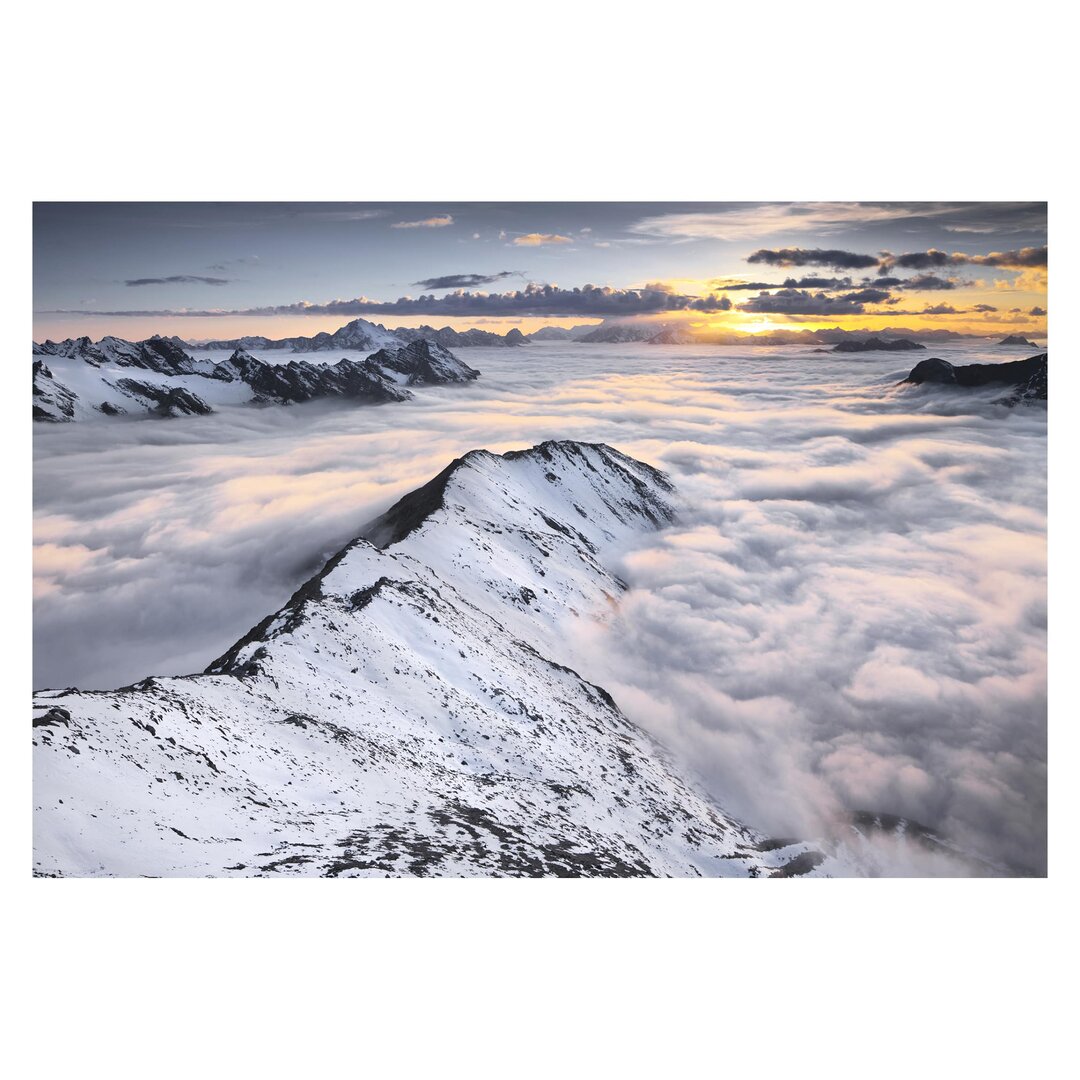 Strukturierte Tapete Blick über die Wolken und Berge 3,2 m x 480 cm