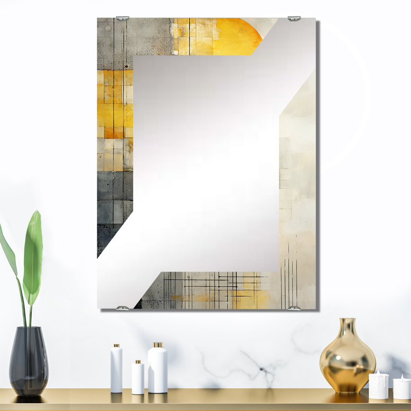 Parkin - Miroir mural décoratif à collage abstrait MIR136030, 32 po x 24 po