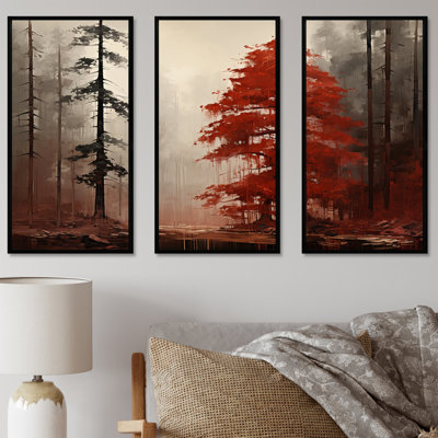 Ensemble de salon mural Redwoods Mystic Landscape - Tree Redwood
