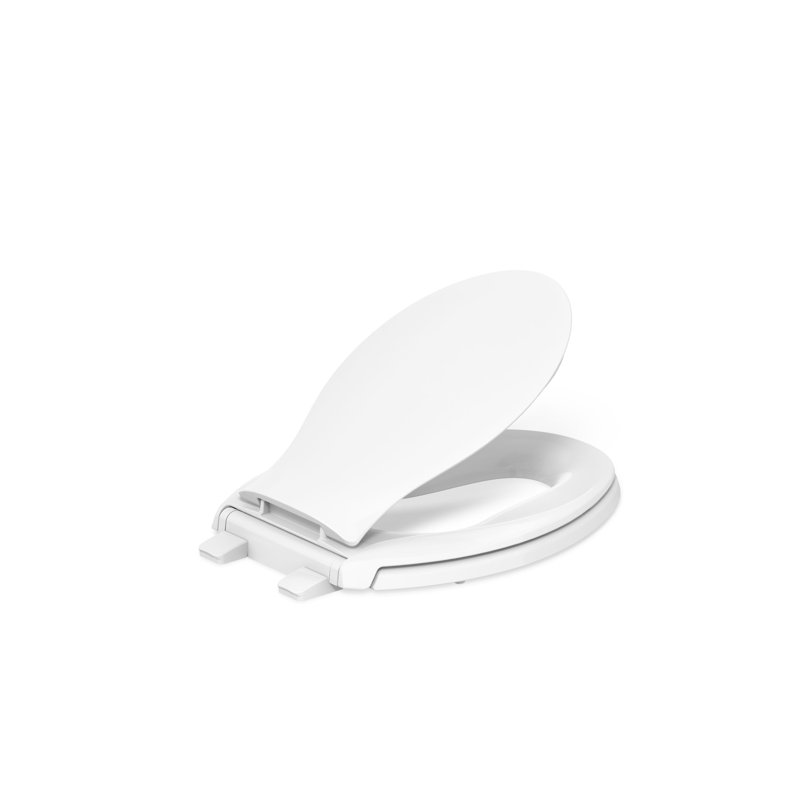 Transitions Quiet-Close with Grip-Tight Elongated Toilet Seat, Ready Latch, White