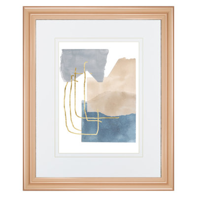 Art mural Matter Dissolving IV - 34 po x 40 po - Cadre en bois naturel