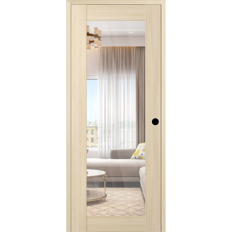 Intérieur en verre transparent Lite Lite Avon, Gauche, Frêne de la loire, 27,75 po x 95,24 po