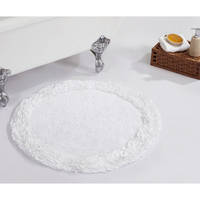 Tapis rond pour salle de bain 30 po Zilla Ruffle
