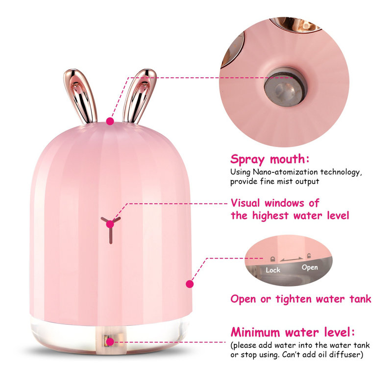 Humidificateur ultrasonique à deux brumes avec humidificateur réglable pour 322 pieds cubes Edge Collection