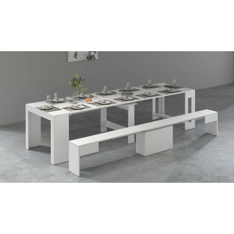 Barrecchia 4 - Person Dining Set, Glossy White