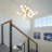 30 - Light Dimmable Bubble Glass Sputnik Mid Century Modern Chandelier
