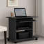 Bureau d'ordinateur Gulo, 2 tablettes, plateau à clavier, 32 pouces, bois gris-118124048