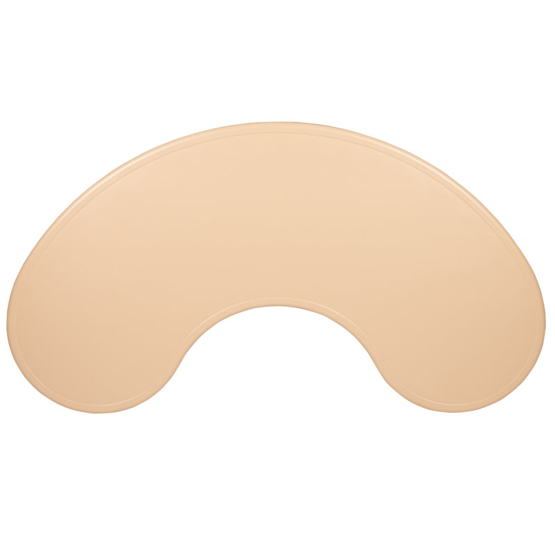 Table d'activité demi-lune en plastique pour enfants, Naturel