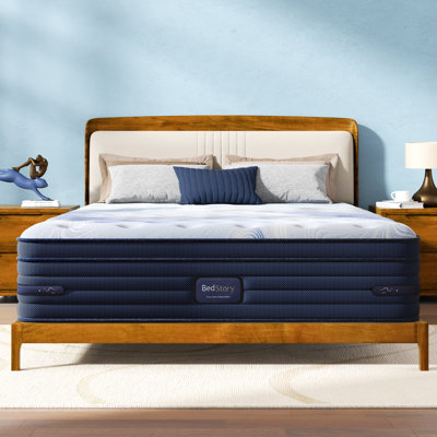 Bedstory 14" Firm Hybrid Mattress with Wool Layer & 3-Zone Support- CertiPUR-US/OEKO-TEX