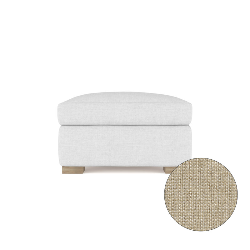 Repose-pieds Horatio, Naturel, Cuir vieilli cognac