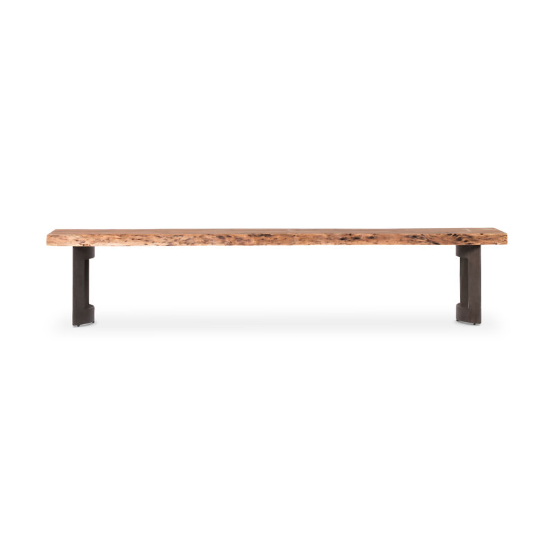 Kenmore Solid Wood Bench, 18" H x 92" W x 15" D, Brown