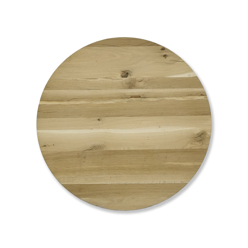 Watheroo Oak Round Solid Wood Dining Table, H76 x L100 x W100cm, Wood