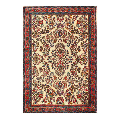 Ivory Persian Antique Sarouk 3'4"X 5'