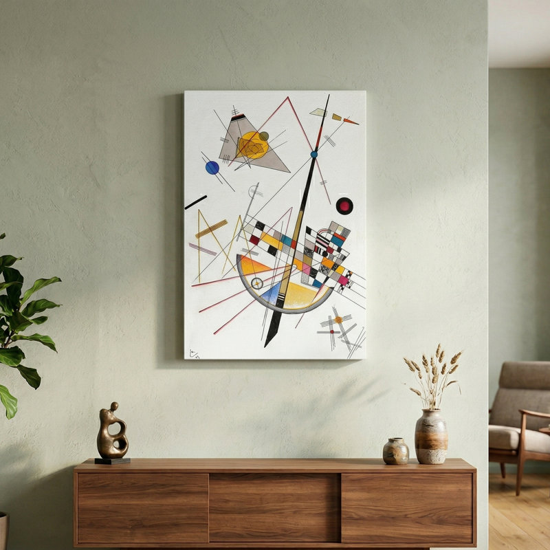 «Geometric Symphony», art mural sur toile abstraite
