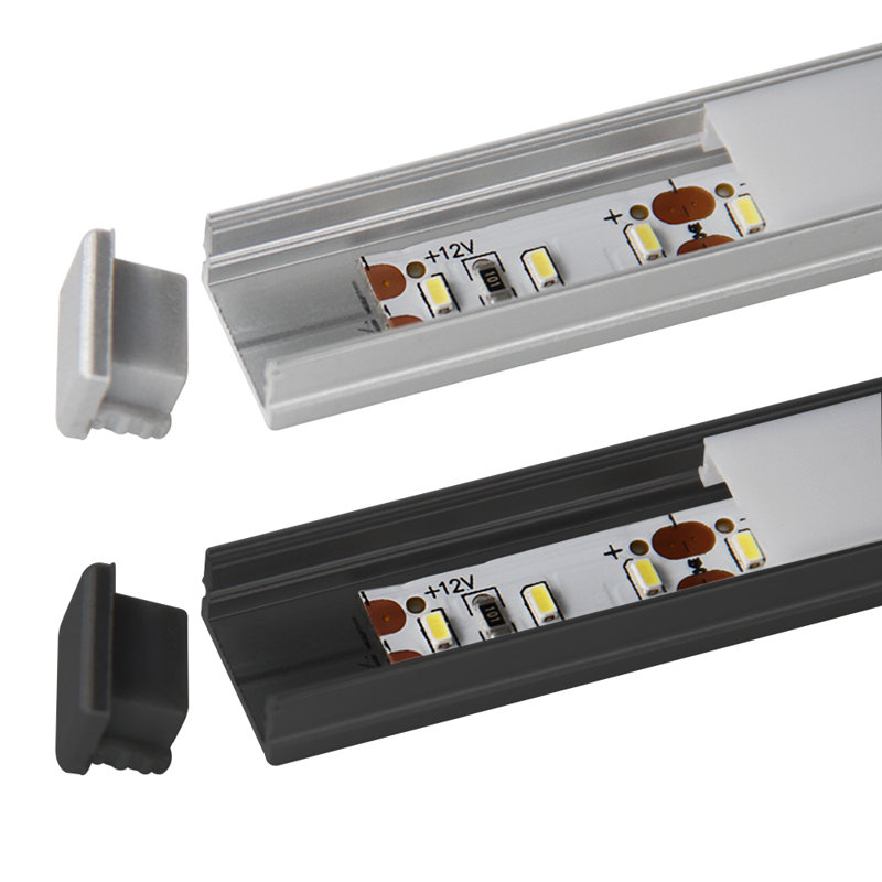 Rail d'éclairage sur rail en aluminium VST avec bande lumineuse intégrée 32,8 pi 2701 K à DEL, Blanc
