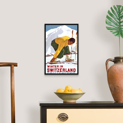 " Winter In Switzerland, Vintage Poster, By Erich Hermes " by Erich Hermes