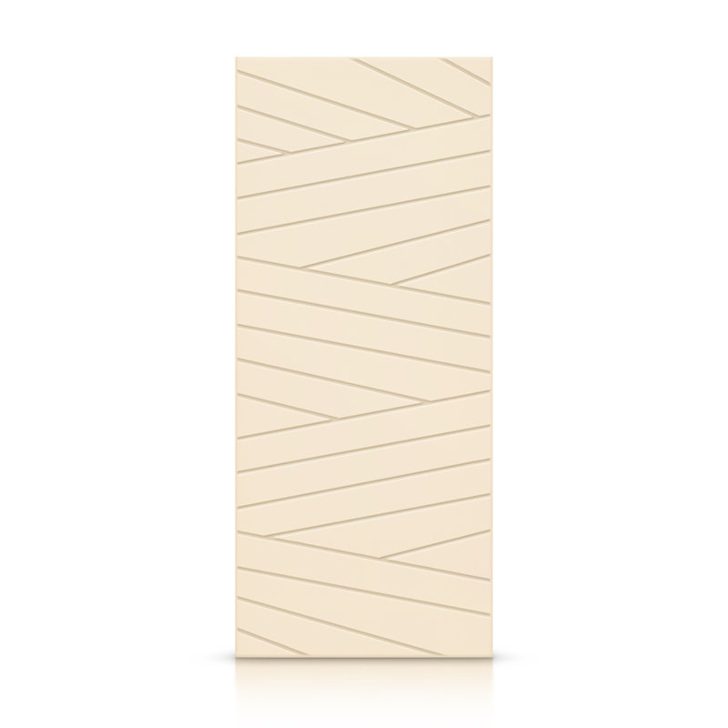 Porte standard à panneaux en bois manufacturé, Beige, 30 po x 96 po