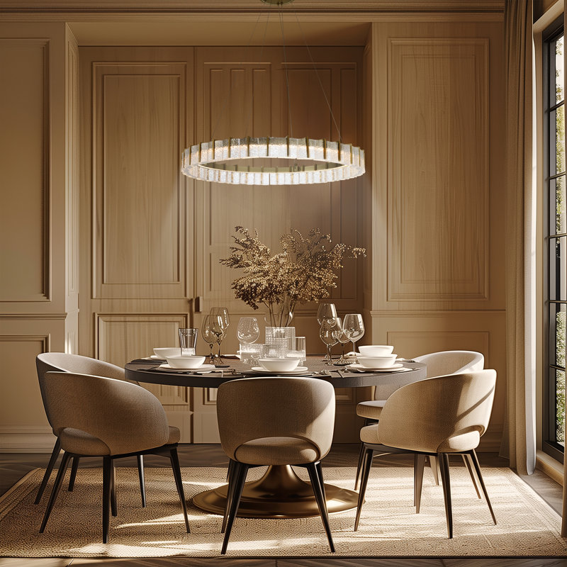 Sevryn 1 - Light Metal LED Chandelier, 77.6" H x 36" W x 36" D