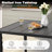 5-piece Metal Patio Dining Set With Umbrella Hole And 4 Stackable Chairs