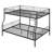 Full Metal Bunk Bed, Black-475384079