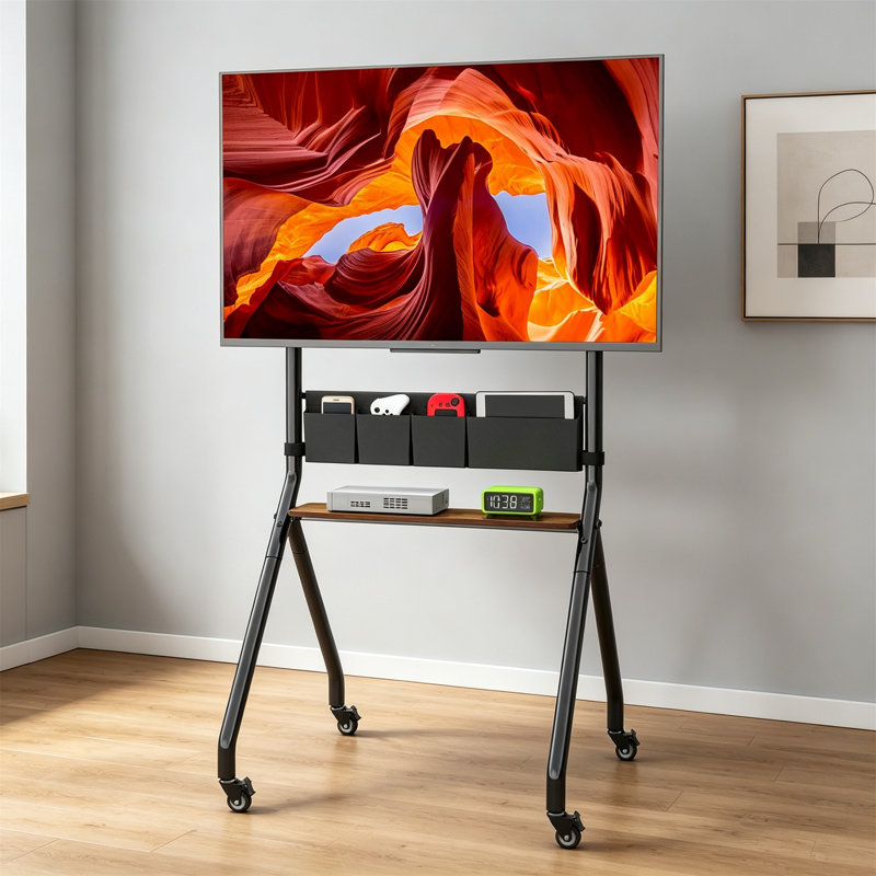 Unfinished TV Stand for TVs up to 75" with Fireplace Included