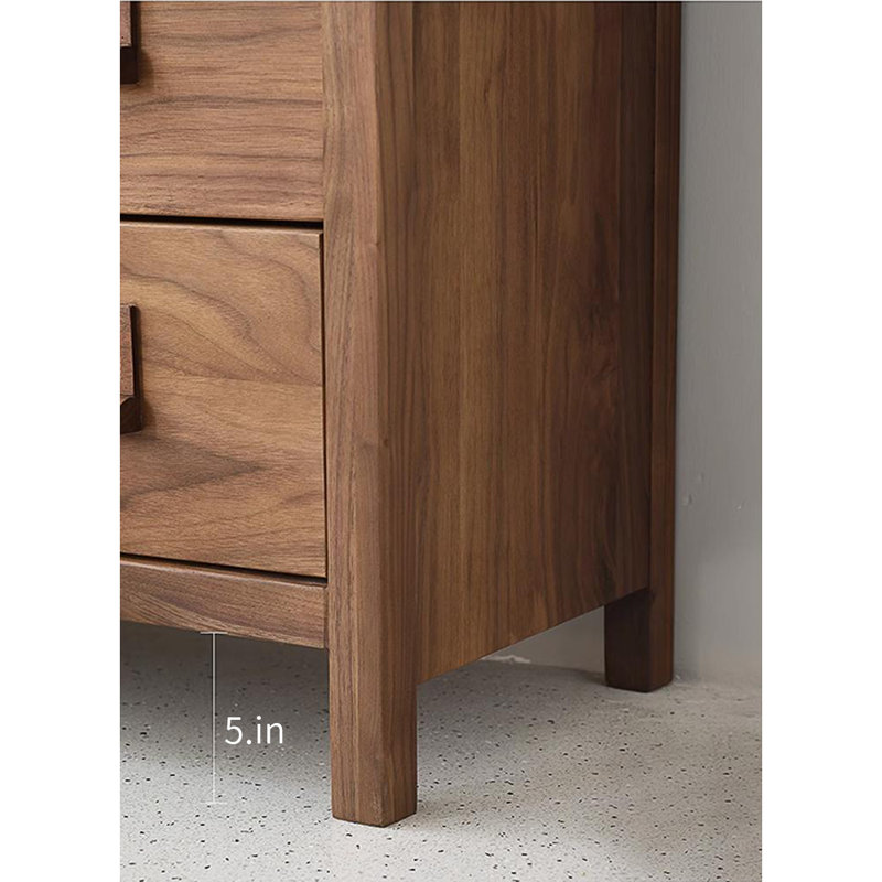 Vintage Back Walnut Accent Cabinet