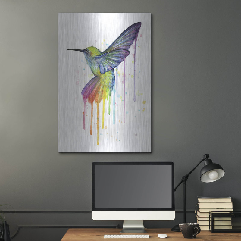 «Rainbow Hummingbird» par Olga Shvartsur, H 36 po x l 24 po
