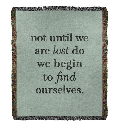 Handwritten Find Yourself Cotton Throw